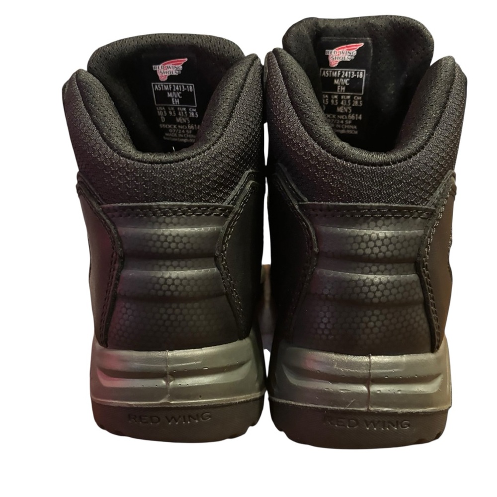 Red Wing Boots BOA Mens 10.5D Tradesman Waterproof Hiker Boot 6614 Black Leather - Picture 5 of 11